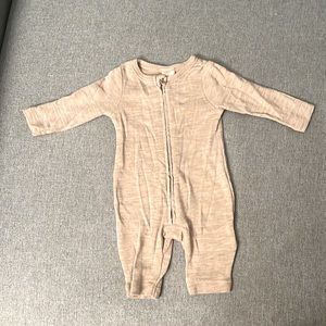 Baby bodysuit, wool blend.